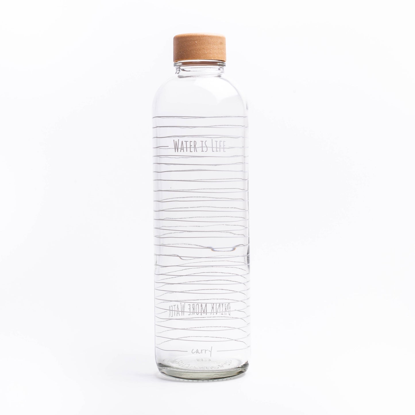 WATER IS LIFE 1.0 l Glass Bottle