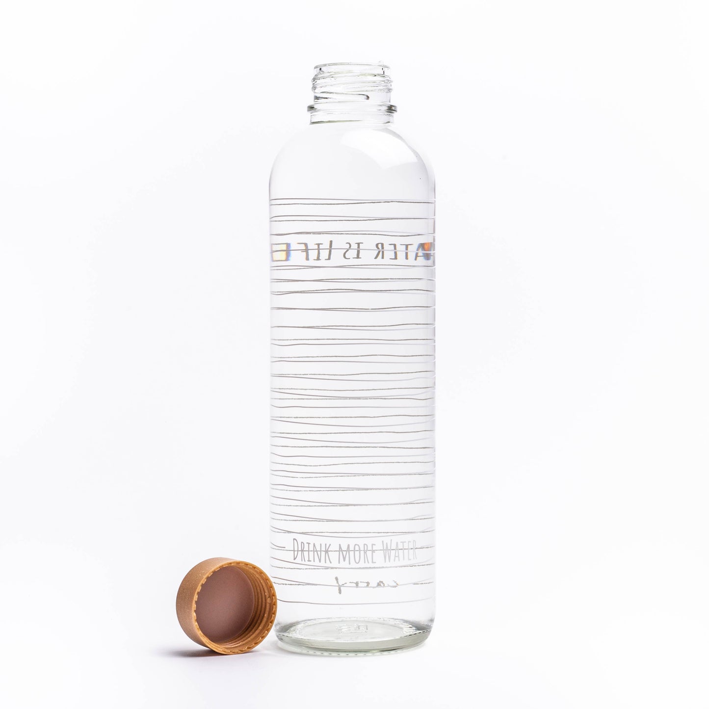 WATER IS LIFE 1.0 l Glass Bottle